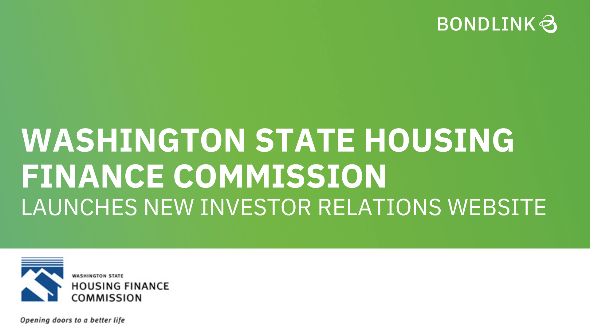 Washington State Housing Finance Commission (WSHFC) Unveils Enhanced Investor Relations Website in Anticipation of Single-Family Credit Bond Issuance